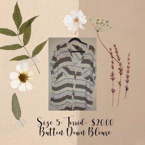 Torrid Button Down Blouse